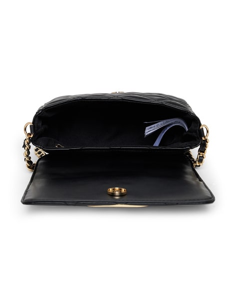 KARL LAGERFELD SIGNATURE CROSSBODY - Handbag - black/gold-coloured/black -  Zalando.ie