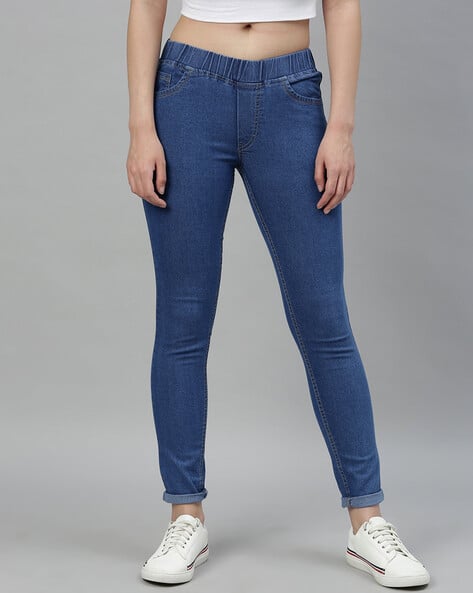 Buy Blue Jeans Jeggings for Women by ADBUCKS Online