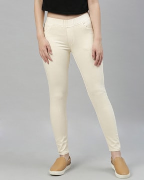 Cream shop colored jeggings