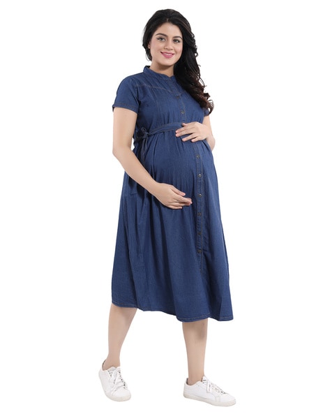 Juebong Maternity Sundresses for Pregnant Women Summer Round Neck  Sleeveless Dress Solid Color Long Maternity Cocktail Dress Pregnancy Dresses  for Photoshoot - Walmart.com