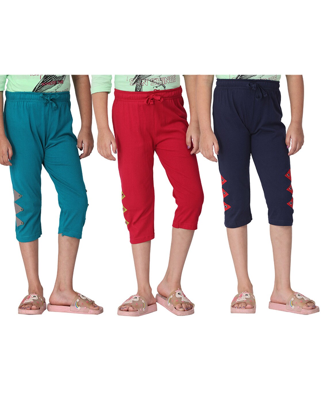 Summer Boys Girls Sleepwear Set Outdoor Use Three Quarter Pants Home  Clothes Kid | eBay