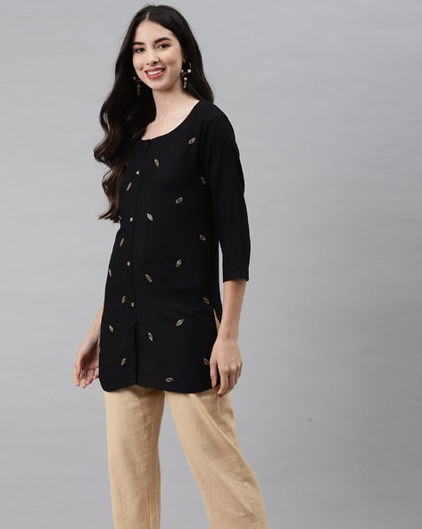 Buy Black Kurtis & Tunics for Women by JC4U Online