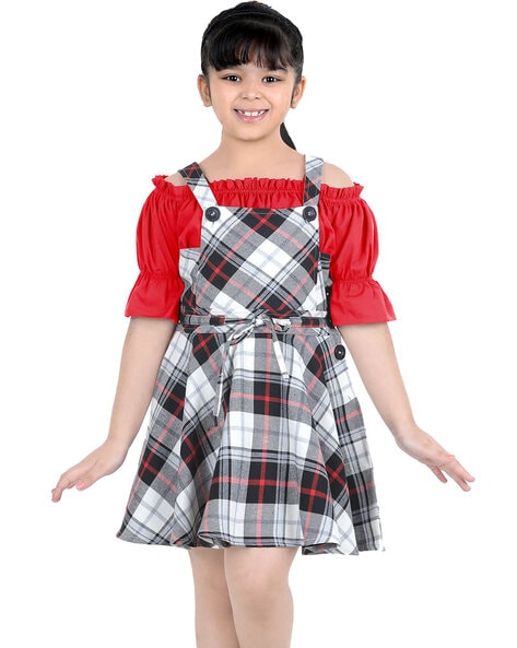 Naughty Ninos Checked A-line Dress