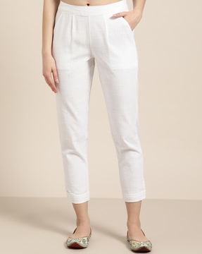 Buy White Trousers  Pants for Women by PIROH Online  Ajiocom
