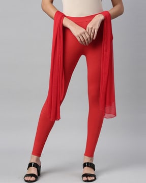 Buy Red Leggings for Women by Twin Birds Online