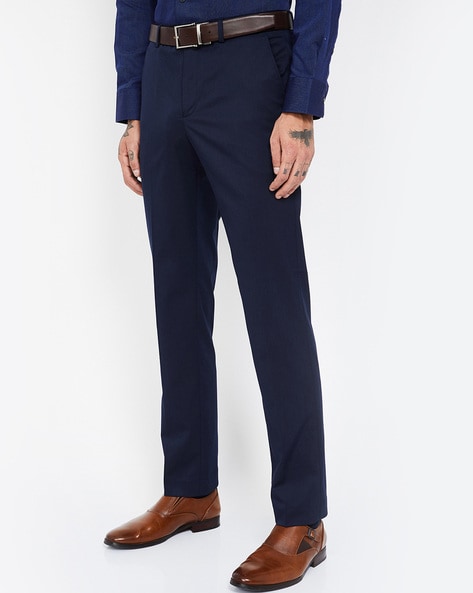 Navy Slim Fit Stretch Suit Trousers