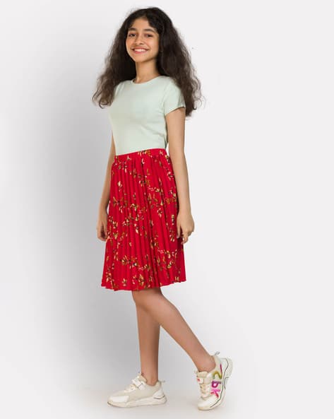 週末値下【louren】accordion pleats flare skirt （Set-Up Pleats  