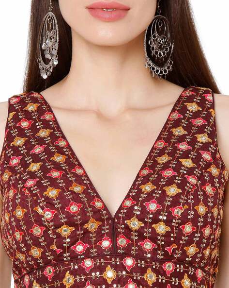 Buy Maroon Blouses for Women by SALWAR STUDIO Online