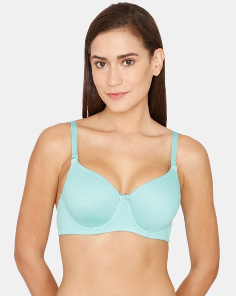 Buy Zivame Snuggle Up Padded Non Wired 3/4th Coverage T-Shirt Bra