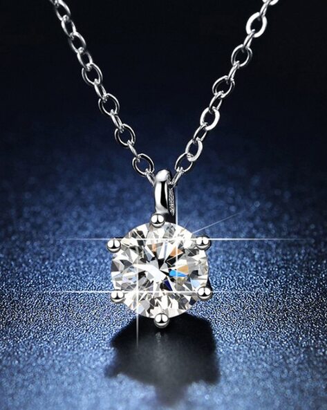 Crystal on sale solitaire necklace