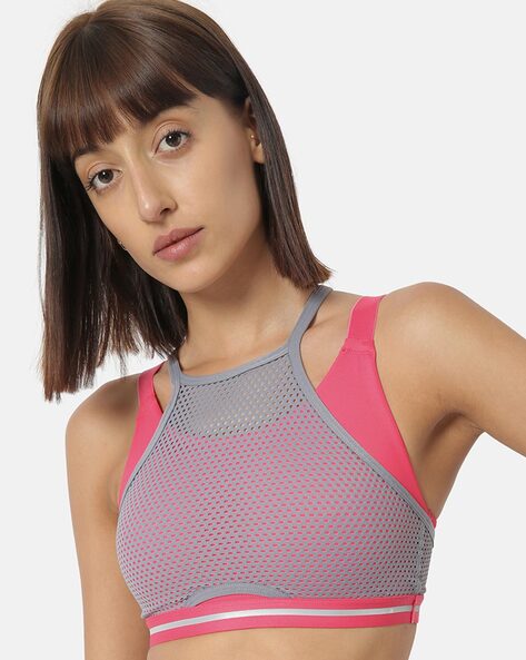 Buy CRISS CROSS VIBE PINK SPORTS BRA for Women Online in India