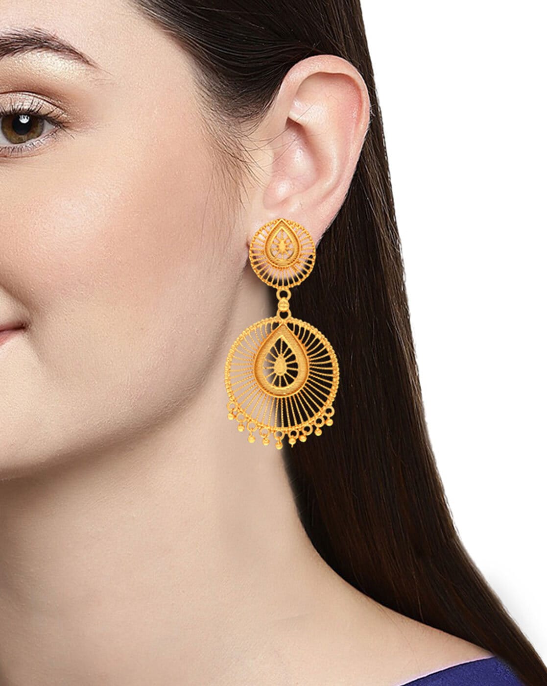 Buy SILVER SHINE Traditional Gold Plated Jhumka Earring For women Girls  Online at Best Prices in India - JioMart.