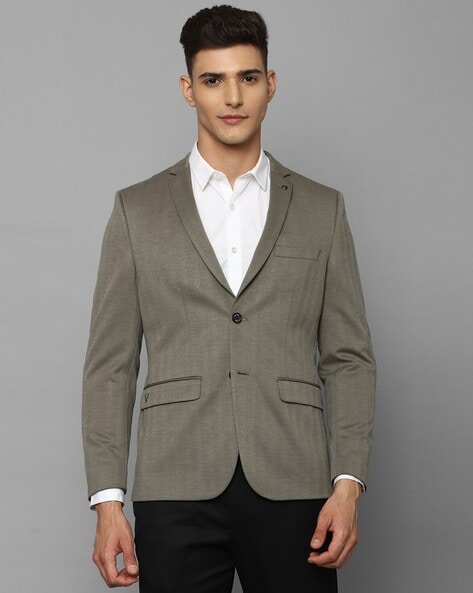 Striped Slim Fit Single-Breasted Blazer