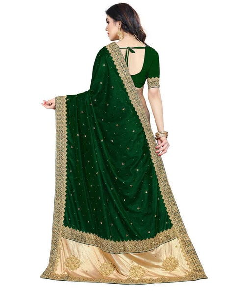 Bottle green Patola Half Saree – Vastrasuka