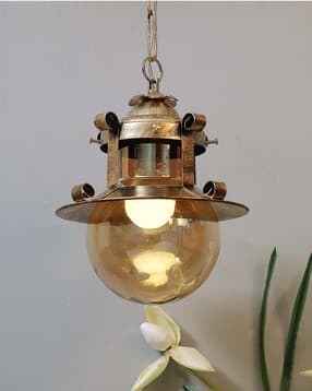 Pendant Light Fixtures Rustic Antique Bar Hanging Globe-image-4