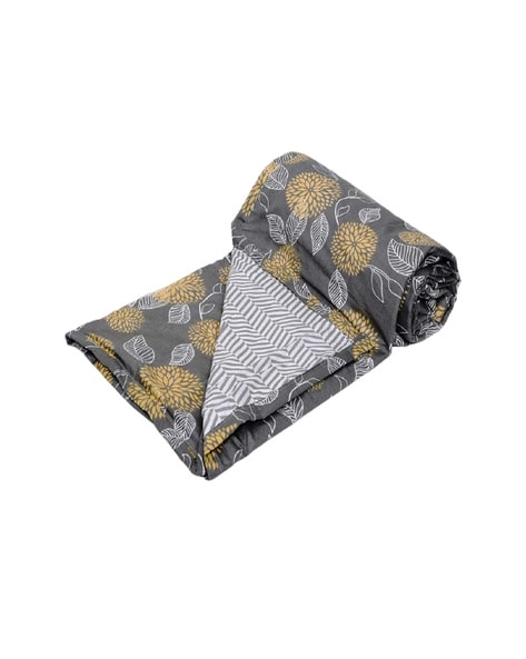 Buy Grey Yellow Abstract Blankets, Dohars & Quilts for Home & Kitchen by  Trance Home Linen Online