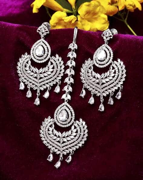 Buy Silver FashionJewellerySets for Women by Zeneme Online