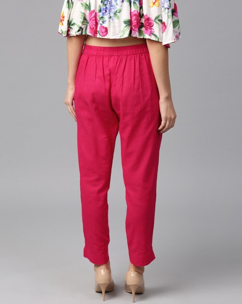 Buy Magenta Trousers & Pants for Women by Jaipur Kurti Online