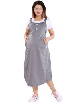 mamma's maternity Solid A-line Dress-picture-17