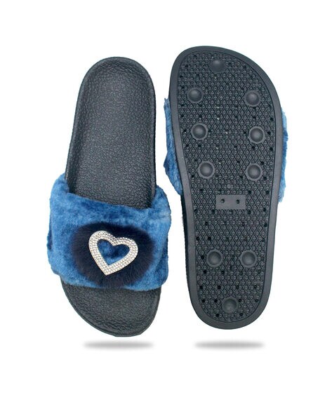 Fur lined flip discount flops