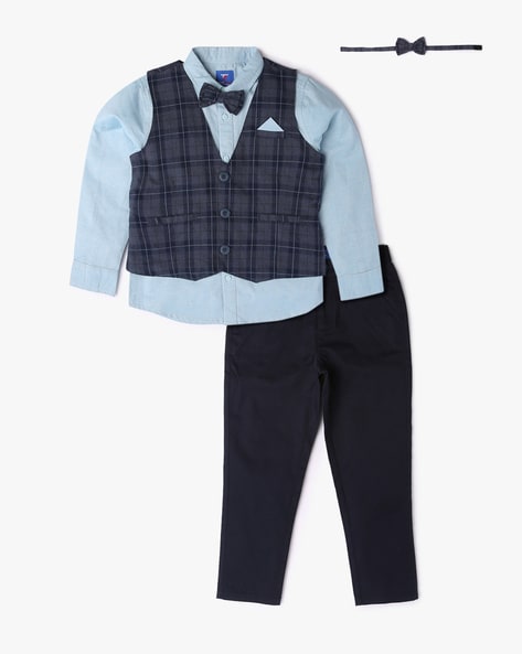 Buy Emile Et Rose Shirt Trousers And Tartan Waistcoat Christmas Set from  Next USA