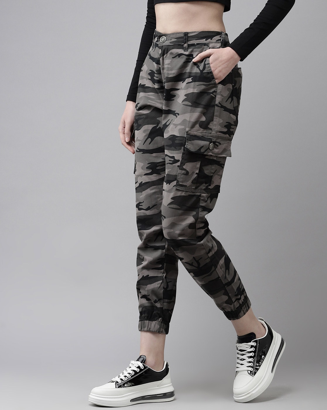 Wholesale 2022 Plus Size Stacked Cargo Casual Camouflage Trousers Sweat Womens  Camo Patchwork Pants From malibabacom