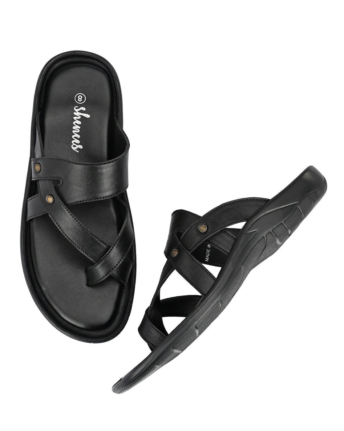 Buy Black Flip Flop Slippers for Men by shences Online Ajio