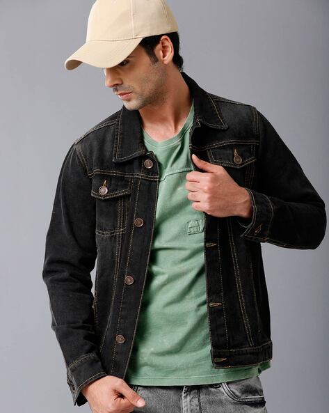ARBIA FUNKI Full Sleeve Solid Men Denim Jacket - Buy ARBIA FUNKI Full  Sleeve Solid Men Denim Jacket Online at Best Prices in India | Flipkart.com