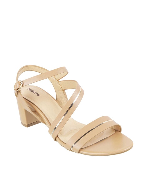 Buy Beige Heeled Sandals for Women by Mochi Online