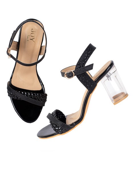 Buy Black Heeled Sandals for Women by JOYTOUCH Online