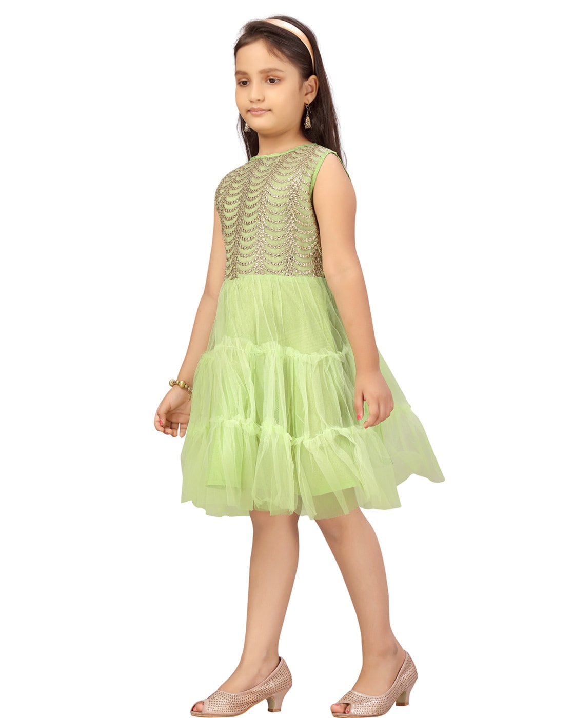 Parrot Green Chinnalapattu Dress  Green cotton dress Dresses Size 32  dress