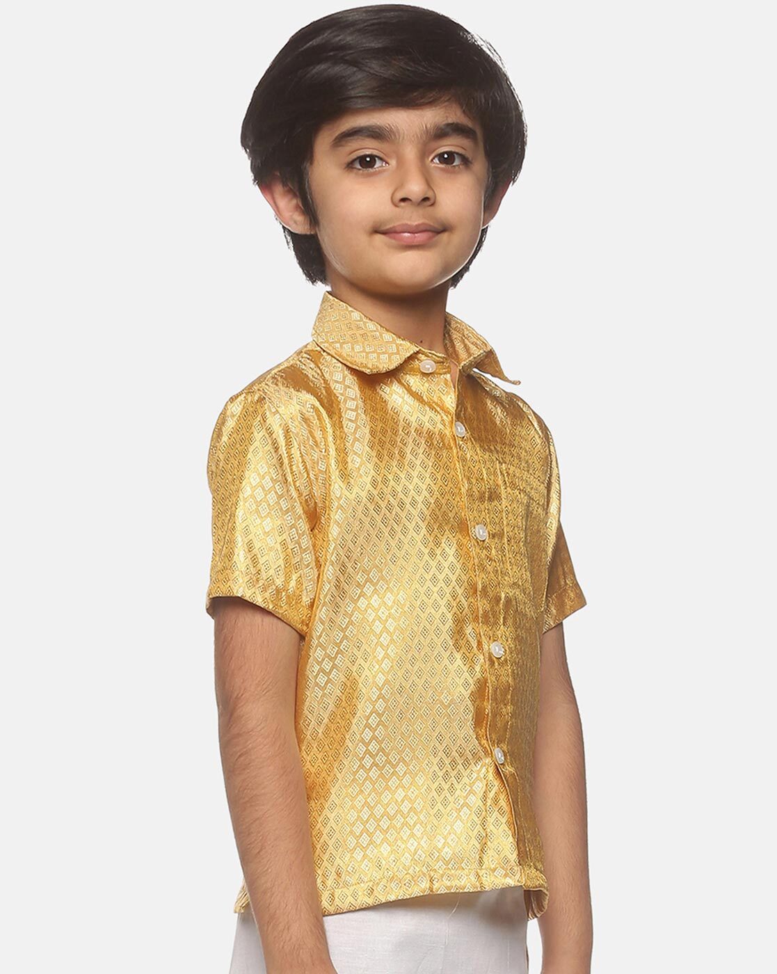 MOHINI CREATION Boys Printed Casual Gold Shirt - Buy MOHINI CREATION Boys  Printed Casual Gold Shirt Online at Best Prices in India