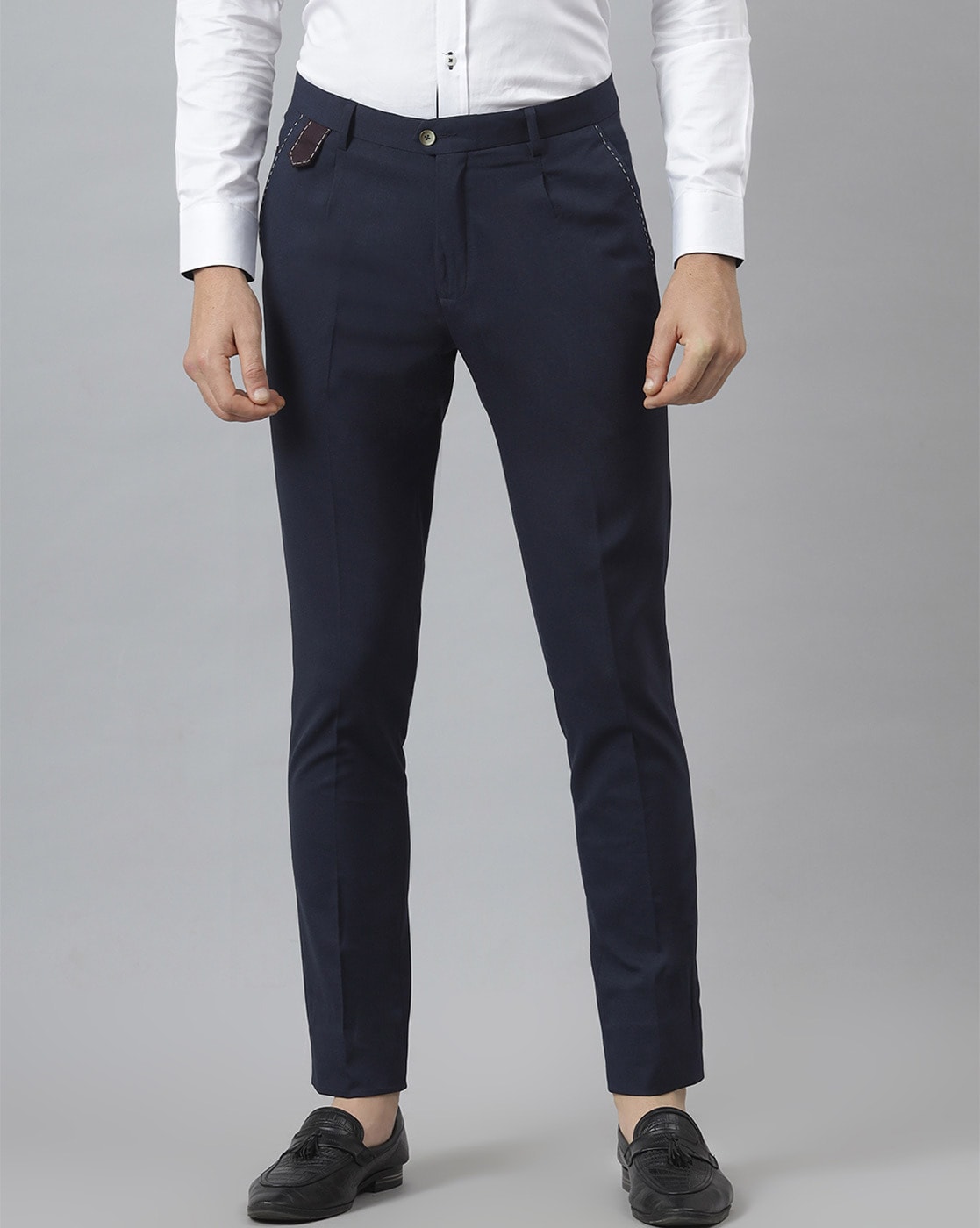 Men's Slim Fit Formal Trousers | Formal Pants for Men | Regular Fit |  Lightweight |