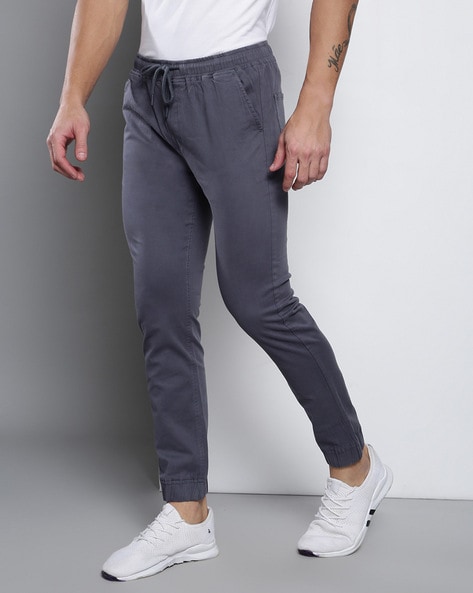 Buy Metal Steel Grey Slim Fit Trousers for Men Online  Tata CLiQ