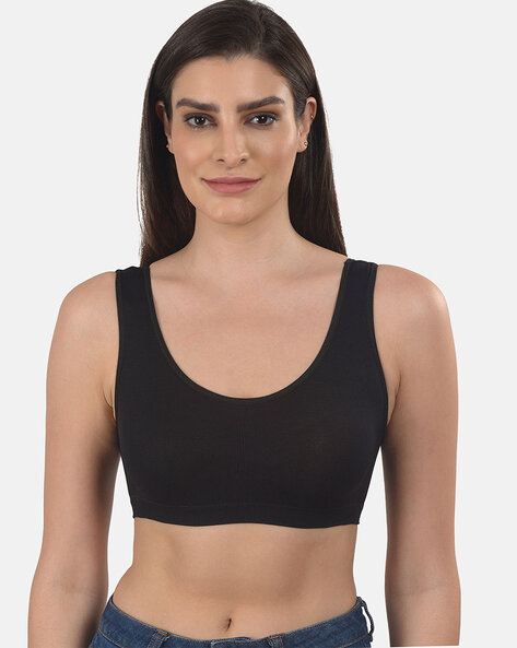 Jockey 1581 Women's Wirefree Non Padded Super Combed Cotton Elastane  Stretch Medium Coverage Beginners Bra with Ultrasoft and Durable  Underband_Black_30B, Black, 30B : : Clothing, Shoes & Accessories