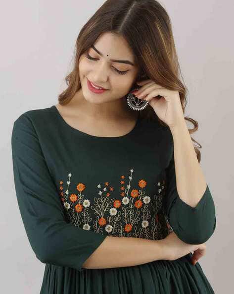 Buy Green Dresses & Gowns for Women by WOMEN TOUCH Online | Ajio.com