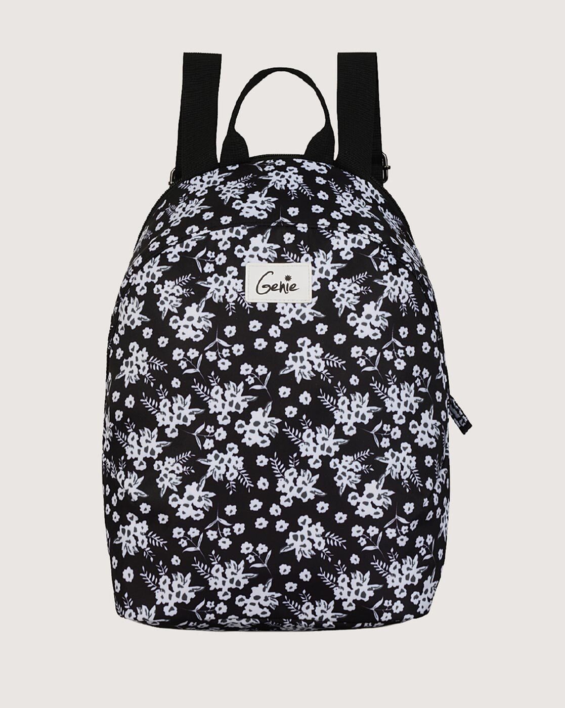 Black and best sale white floral backpack