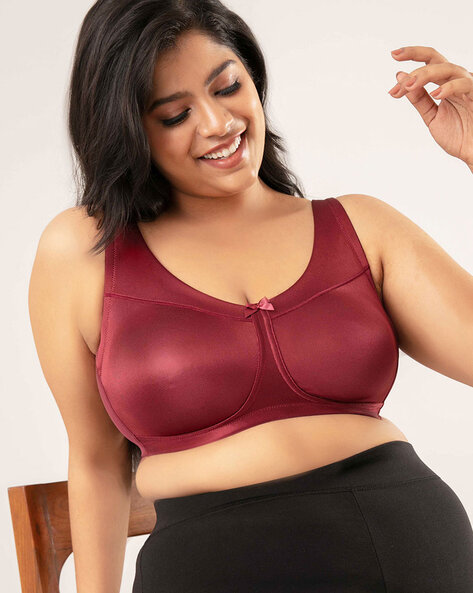 Buy Eve's Beauty Women Maroon 44D Full Coverage Cotton Bra (44D) Online at  Best Prices in India - JioMart.
