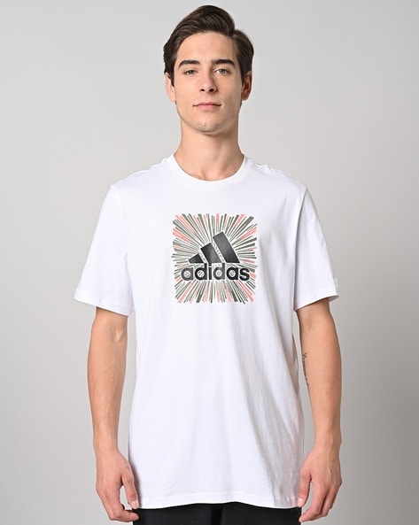 ADIDAS Typography Men Round Neck White T-Shirt - Buy ADIDAS Typography Men  Round Neck White T-Shirt Online at Best Prices in India | Flipkart.com