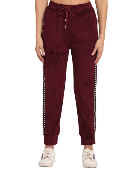 Buy Women Maroon Flared-Fit Palazzo Pants With Pockets Online - Global  Republic