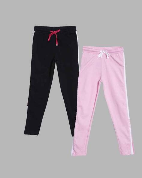 Buy Pink Track Pants for Girls by Blue Giraffe Online