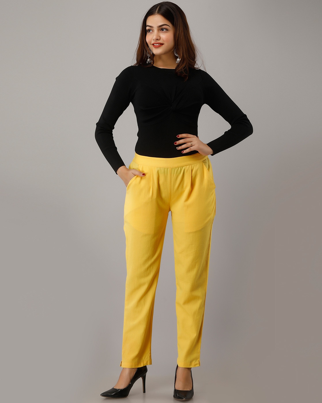 Zip Fly Yellow Bright Chino Trousers | Men's Country Clothing | Cordings EU