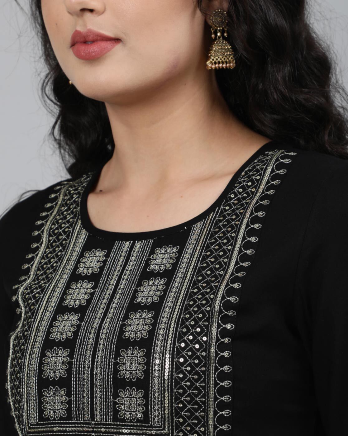 Buy Designer Black Heavy Sequence Kurtis for Women Indian Salwar Kameez  Wedding Kurti Set Black Kurti Pant Dupatta Set 3 Piece Designer Kurti  Online in India - Etsy