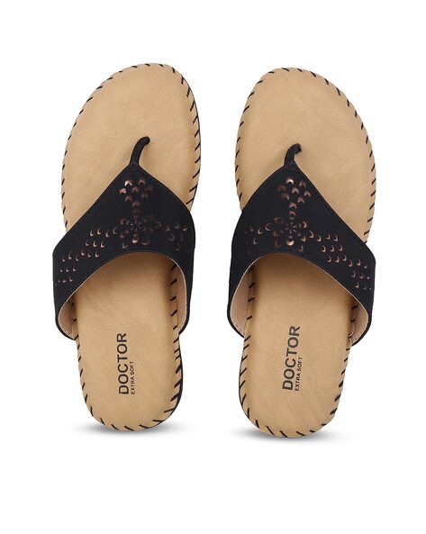 Buy Black Flat Sandals for Women by Doctor Extra Soft Online