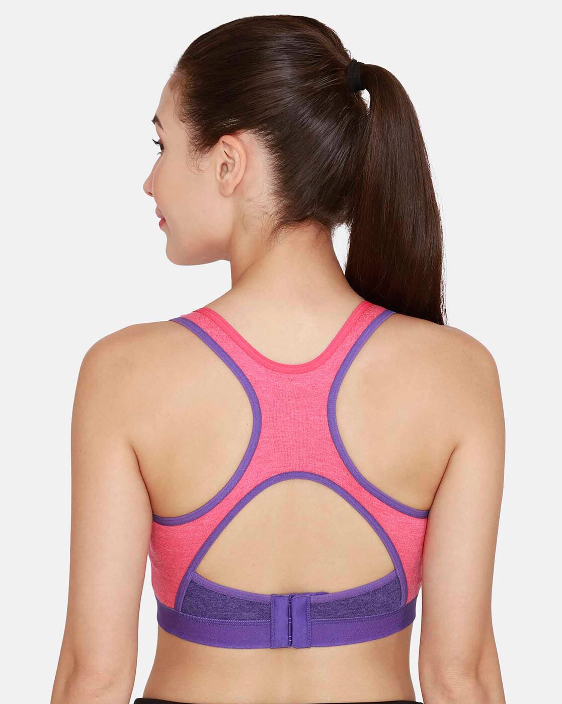 Featherline Pink Poly Cotton Color Blocking Sports Bra - Buy Featherline  Pink Poly Cotton Color Blocking Sports Bra Online at Best Prices in India  on Snapdeal