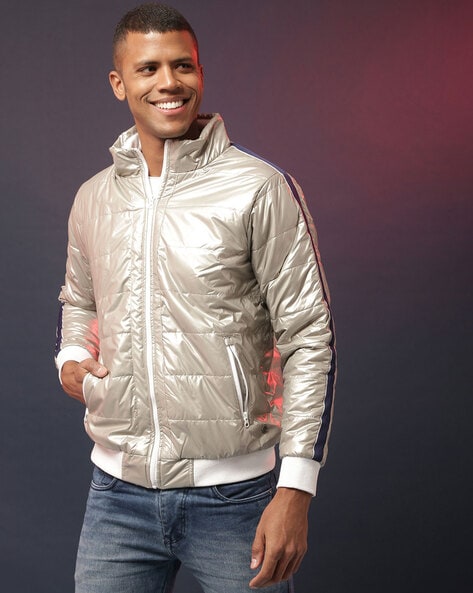 Silver jacket for deals men