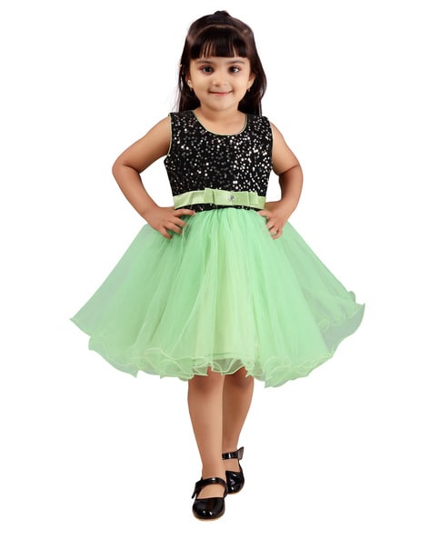 Green and black combination dresses sale