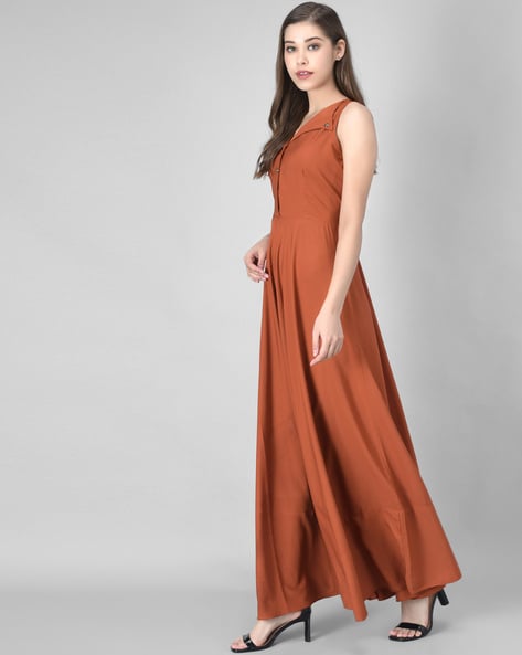 Mia Rust Satin Dress | Birdy Grey