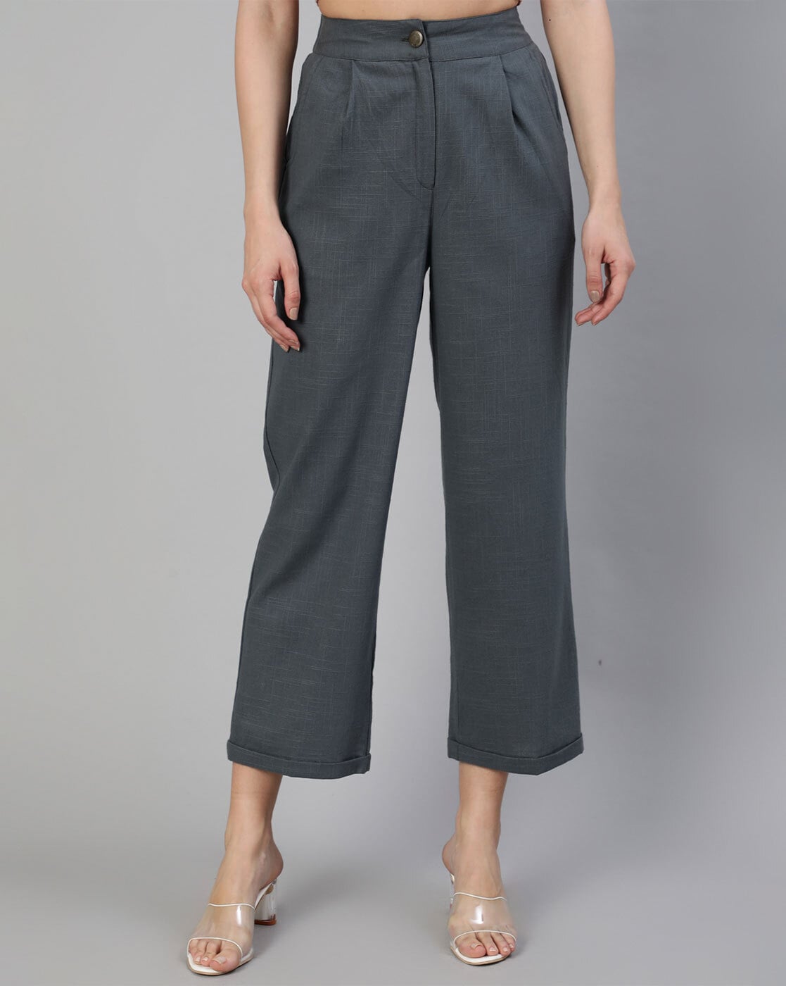 HIGHWAIST TROUSERS  Light green  ZARA India