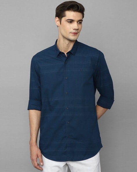 Allen solly store navy blue shirt